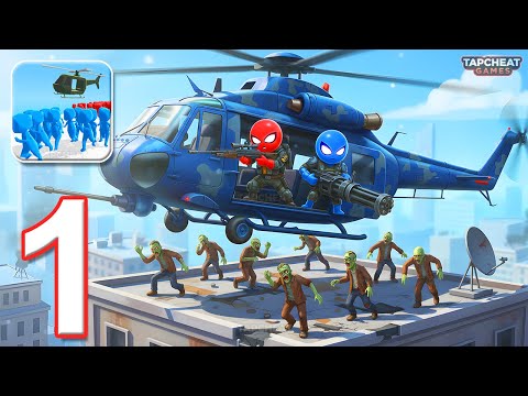 Z Escape - Zombie Machine Gun - Gameplay Walkthrough Part 1 - Zombie Helicopter Escape (Android, iOS