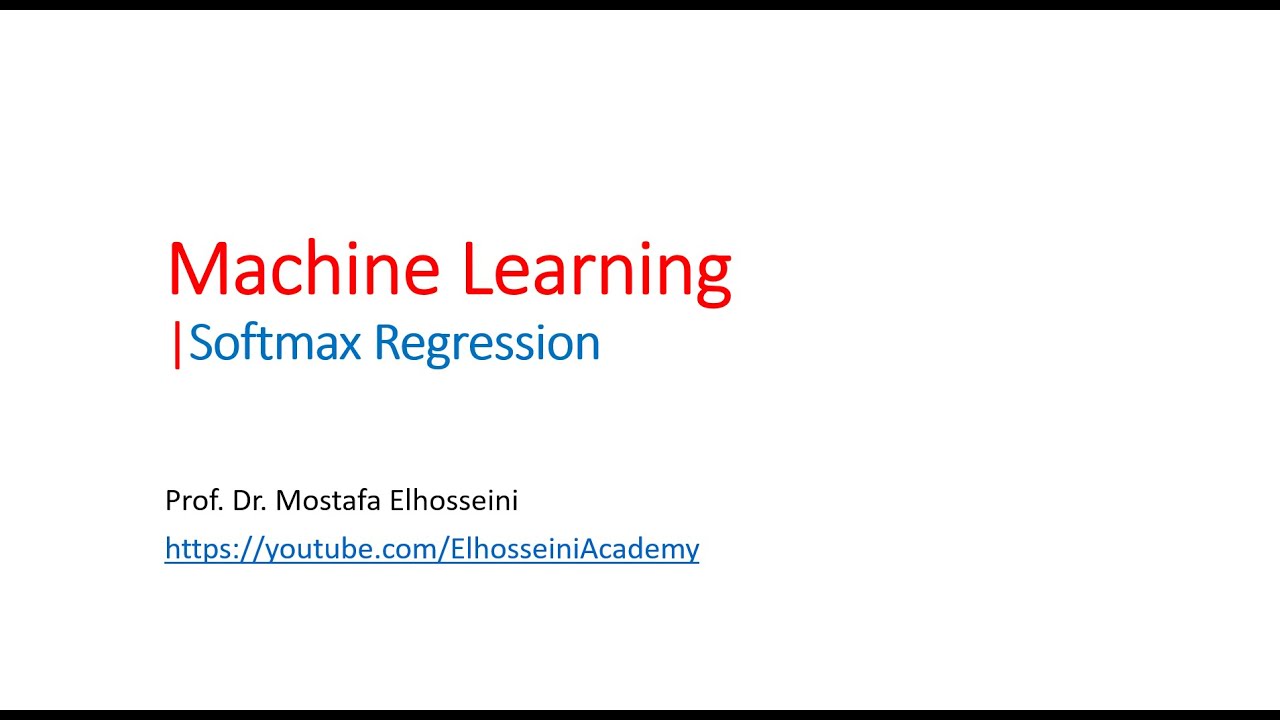 Lecture 63: Softmax Regression