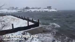January 4 Blizzard Biddeford Pool Before High tide