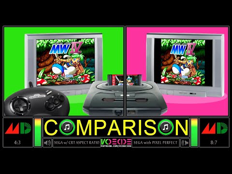 [4:3 vs Pixel Perfect] Monster World IV (Sega Genesis vs Sega Genesis) Side by Side Comparison