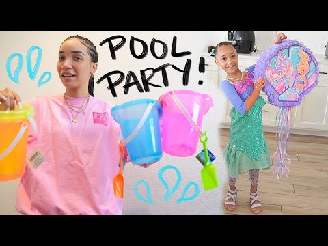 Our First POOL PARTY! | Planning Ziya's Birthday ▶8:54