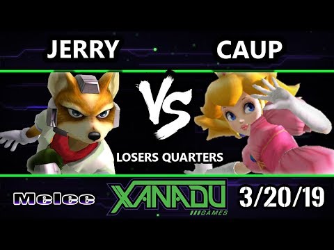 S@X 294 SSBM - Jerry (Fox) Vs. CAUP (Peach) - Smash Melee Losers Quarters