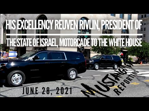 Breaking News His Excellency Reuven Rivlin, President of the State of Israel motorcade White House