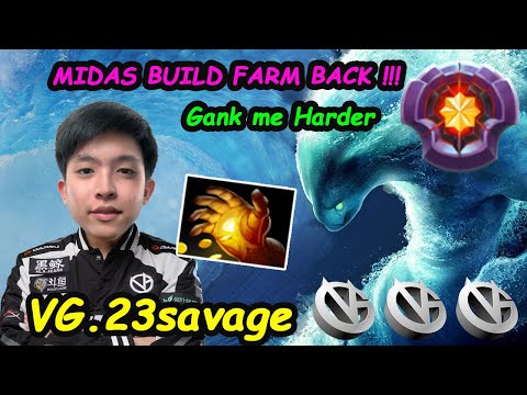 How To Farm Back When you lose lane !! VG 23savage [Morphling] Master Tier Midas Build Dota 2 11KMMR