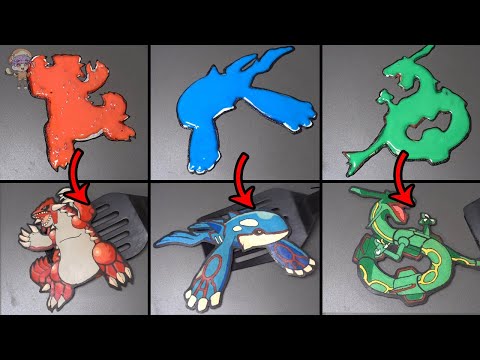 Generation 3 Legendary Pokemon Pancake Art - Groudon, Kyogre and Rayquaza