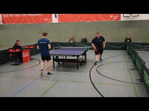 Matthias Stötzel - André Gerks ( DJK spinfactory Köln ) am 29.02.2020: 9:11, 7:11, 11:5, 11:3, 13:11