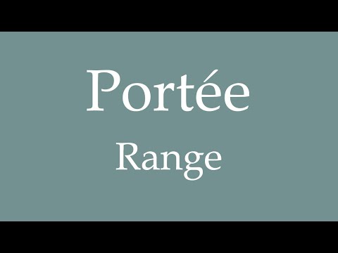 How To Say 'Range' (Portée) in French