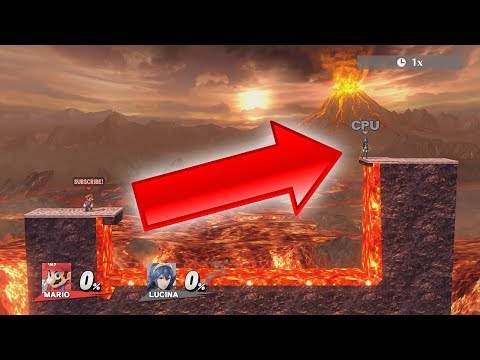 Who can go OVER the Fiery Pit of DEATH?! (Super Smash Bros. for Wii U) 1080p HD