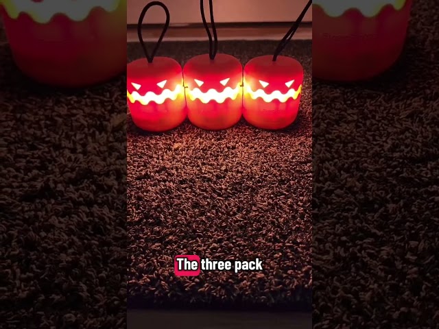 Vídeo relacionado con EverBrite Juego de 3 Faroles de Calabaza para Halloween