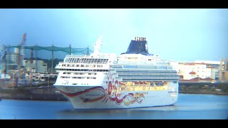 NORWEGIAN SUN入港6：30🟪🚢⚓️【LIVE】 沖縄ライブカメラ 那覇クルーズターミナル  沖縄県 那覇市   泊港入口  波の上 若狭 NAHA Port OKINAWA