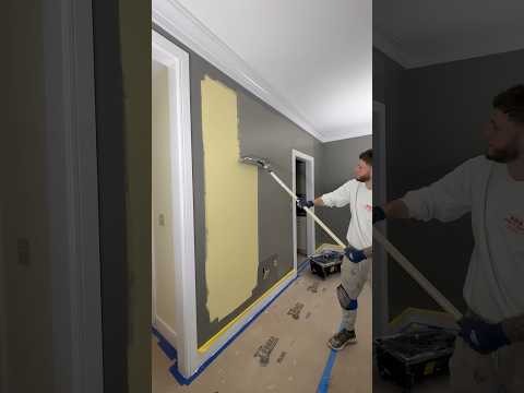 Rolling walls FAST using 18” Purdy White Dove roller