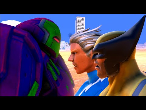 Quick Silvers & Wolverine vs Hulkbuster - EPIC Fight