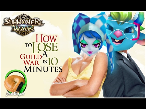 SUMMONERS WAR : How to Lose a Guild War in 10 Minutes. #SaltyBagelGetsRekt