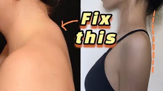 2 min quick fix for Neck Hump | Easy workout ! *no more pain but a pretty neck & shoulder* /OppServe