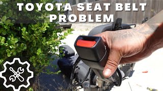 Non-Locking Seat Belt? Replacing Front Seat Belt Buckle on Toyota Corolla