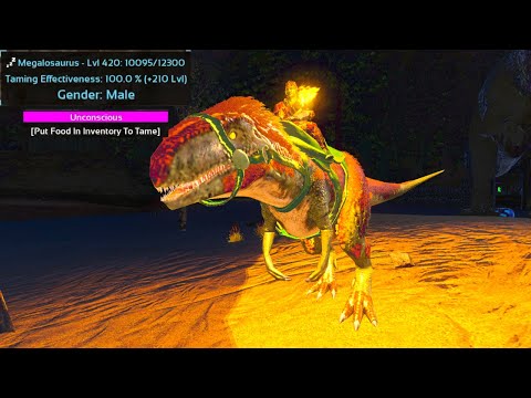 HIGH LEVEL MEGALOSAURUS TAMING!ARK Survival Evolved Mobile