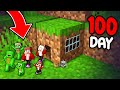 Mikey Family And JJ Family Survive 100 Days Inside Block In Minecraft Maizen