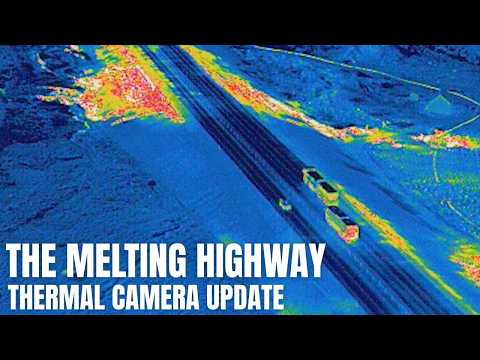 Thermal Drone Update From the Melting Highway in Iceland