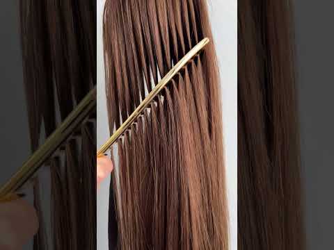 Шиньйон з натурального волосся, 50 см, 100г, коричневий (№04) video