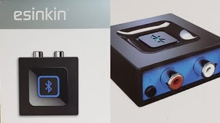 Esinkin Bluetooth Audio Adapter For ANY HOME Stereo Full Review and Demo