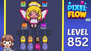 Pixel Flow Level 852 Solution Walkthrough