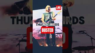Busted performing Thunderbirds… with THAT in the background 😅