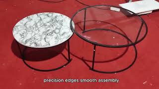 Factory QC + Assembly Test | Modern Nesting Coffee Tables – Direct from Manufacturer