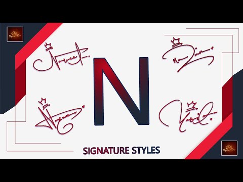 N Signature Style - Signature style of my Name - Sign of King