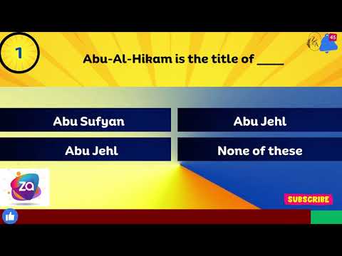 Islamic General Knowledge Quiz No Music Islamiat QUIZ No  40
