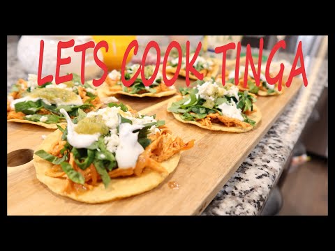 Easy and Delicious CHICKEN TINGA TOSTADAS| Tinga de...