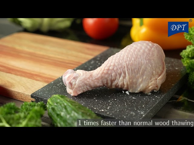 لوح تقطيع اللحم رخام وخشب 17.8*40.5 سم سماكة 1.3 سم- متين وسهل التنظيف، تصميم أنيق، سهل الحمل للرحلات،ضمان سنتان