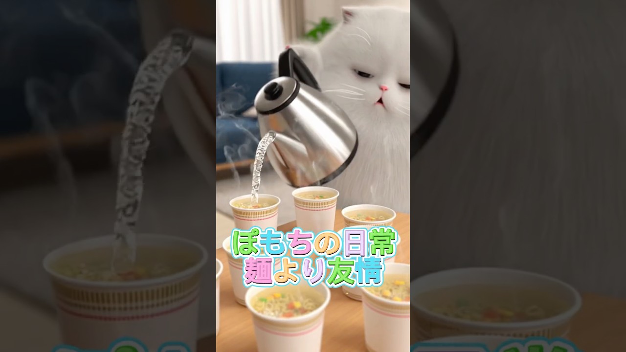 麺より友情 #shorts #猫アニメ#猫