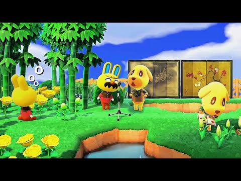 Villagers Singing K.K. Folk (Goldie, Gaston, and Other Villagers) in Animal Crossing: New Horizons