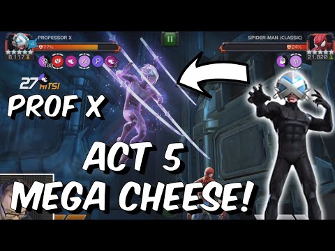 5 Star Rank 3 Professor X Act 5 MEGA CHEESE Power & Special Nodes - Marvel Contest of Champions