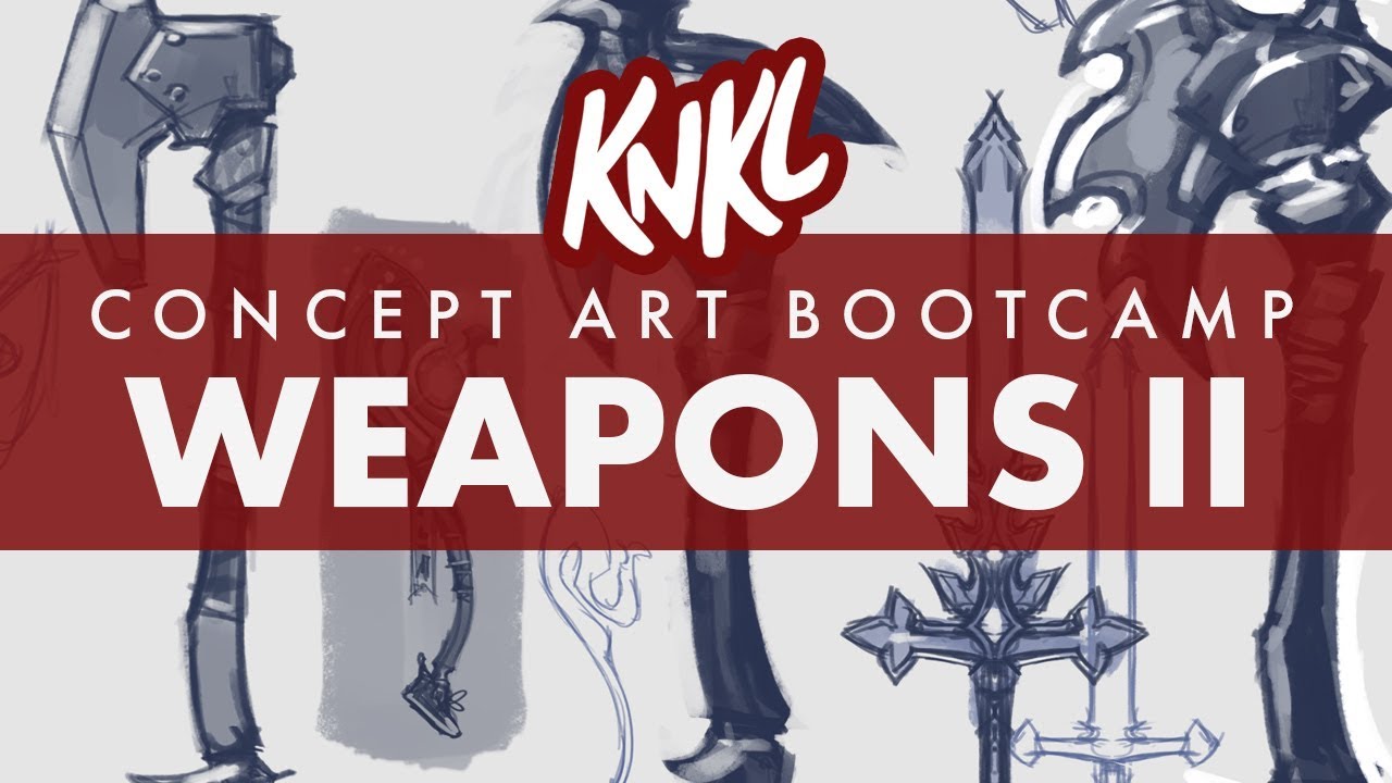 Concept Art BOOT CAMP 5: ENDLESS WEAPON IDEAS! (How to not get STUCK on one design!)