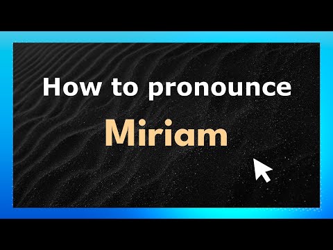 How to Pronounce Miriam (Polish Pronunciation / Poland)