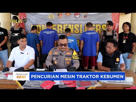 POLRES KEBUMEN RINGKUS 4 PELAKU PENCURIAN LINTAS PROVINSI TERKAIT HILANGNYA MESIN TRAKTOR
