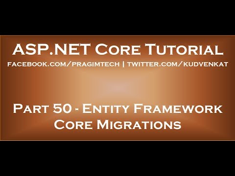 Entity framework core migrations