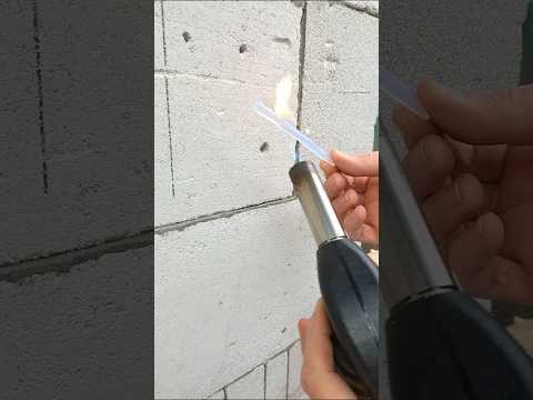 Awesome method to securely fasten a screw in an aerated concrete wall #shorts #diy #tips