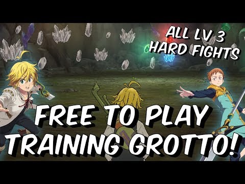 Free To Play Training Grotto - Full Level 3 Hard Budget Clear - Seven Deadly Sins Grand Cross Global