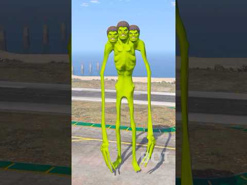 SPIDER-MAN, HULK, IRONMAN UNLOCK GIANT MONSTER 😲 #shorts #gta5 #spiderman