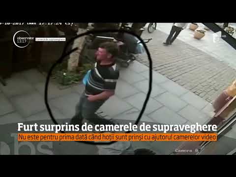 Un bărbat a fost surprins de camerele de supraveghere în timp ce fura o bicicletă în centrul ora