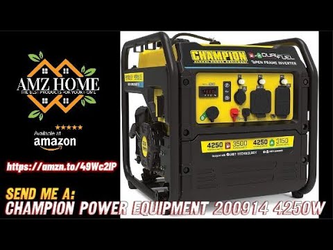 Review Champion Power Equipment 200914 4250-Watt Open Frame Inverter Generator, Dual Fuel, amazon