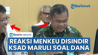 Ekspresi Menkeu Purbaya saat KSAD Maruli Singgung Dana Pembangunan Jembatan Bailey di Sumatera