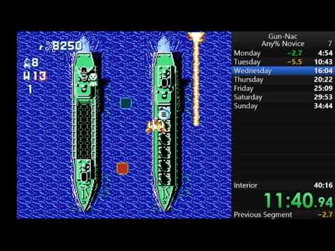 Gun-Nac [NES] Any% Novice in 39:45 (speedrun)