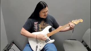 Video thumbnail for Demo of a new Fender Player Strat in Polar White with a Pau Ferro fretboard by O.J. Van Malmsteen