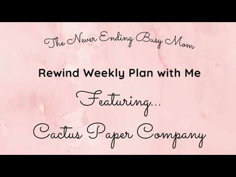 Rewind Plan with Me Ft. Cactus Paper Company | Week of Oct 19 - 25 2020