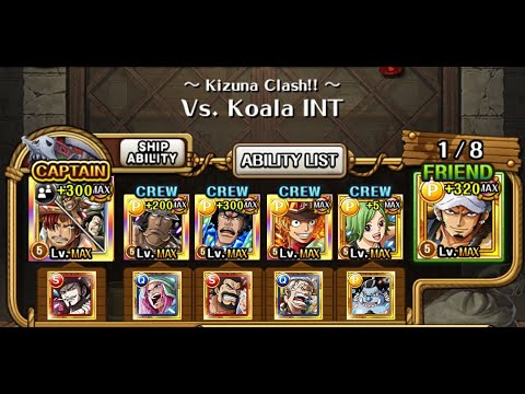OPTC Koala Kizuna vs Int (Red Hair Pirates+ v3 Law)