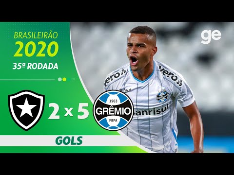 BOTAFOGO 2 X 5 GRÊMIO | GOLS | 35ª RODADA BRASILEIRÃO 2020 | ge.globo