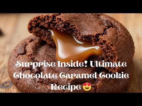 Surprise Inside! Ultimate Chocolate Caramel Cookie Recipe 😍